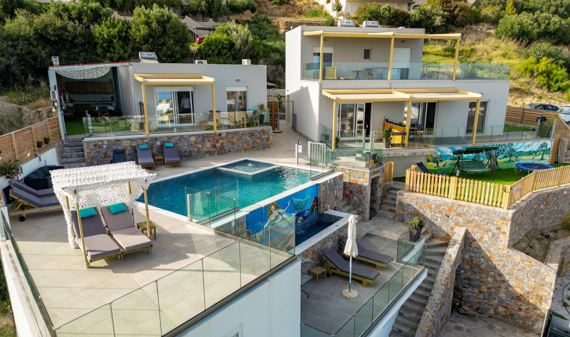 3 Villas Sea View Complex with Pool 7